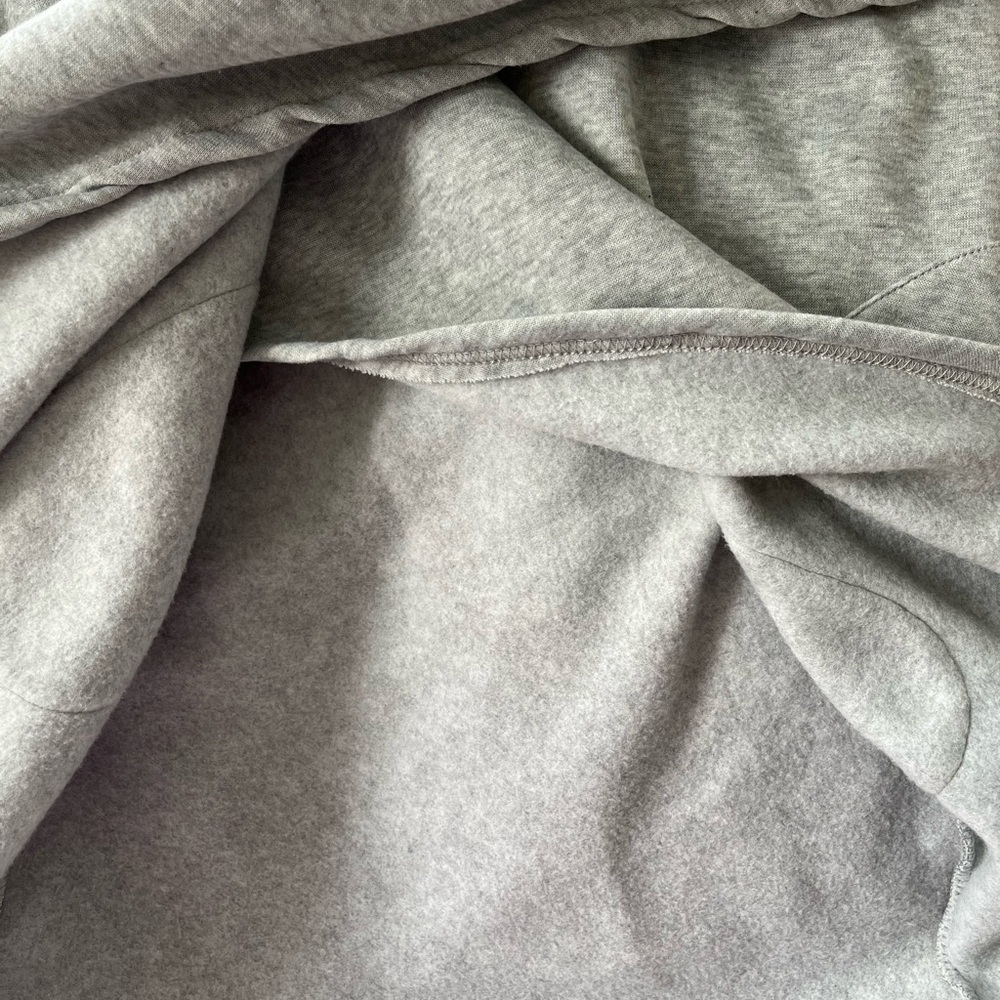 Hoodie Sweatshirt Faith Print Gray Christian Athletic Wear Cozywear Athleisure S - Picture 8 of 9